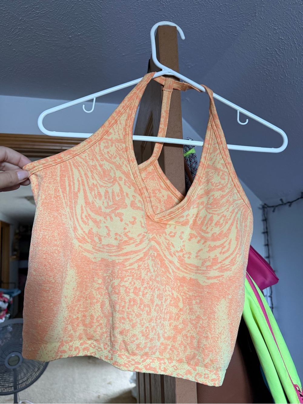Gymshark Peach-Orange Adapt Safari Racerback Tank